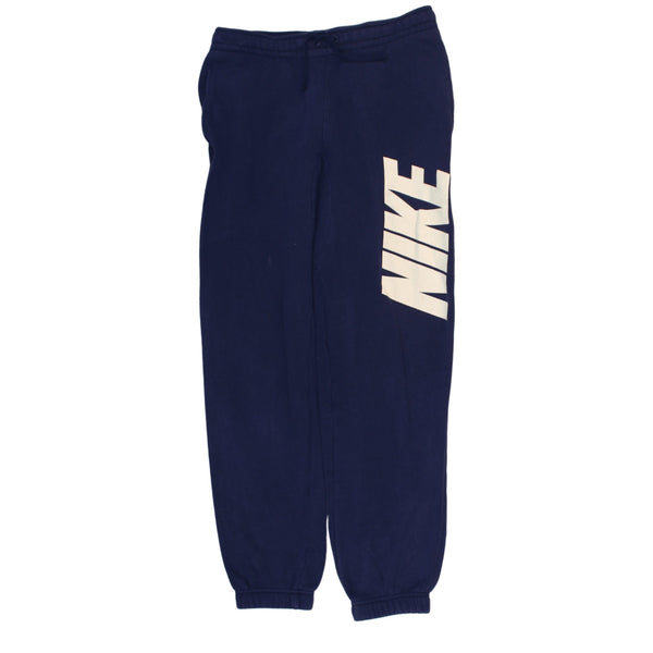 Nike 90's Tracksuit Elasticated Waistband Drawstrings Joggers / Sweatpants Small Navy Blue