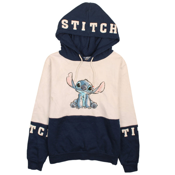 Disney 90's Lil & Stitch Pullover Hoodie Small Blue