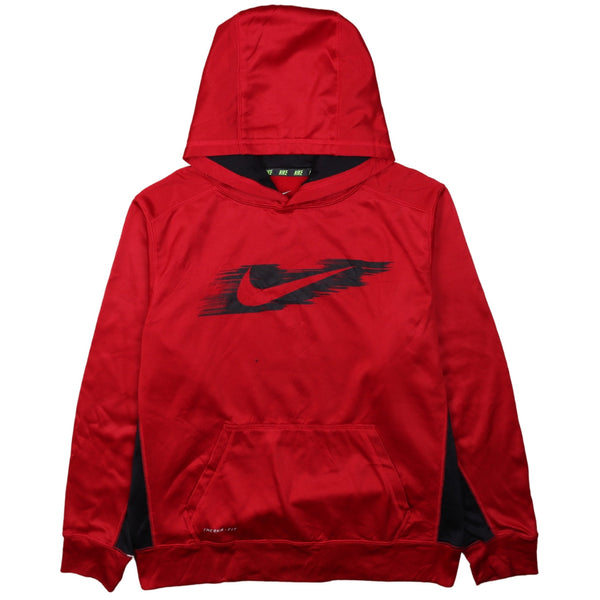 Nike 90's Center Middle Swooh Spellout Hoodie XLarge Red