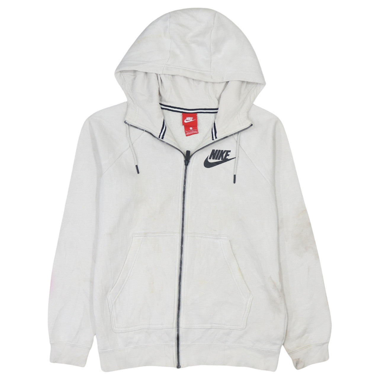 nike cream zip up hoodie