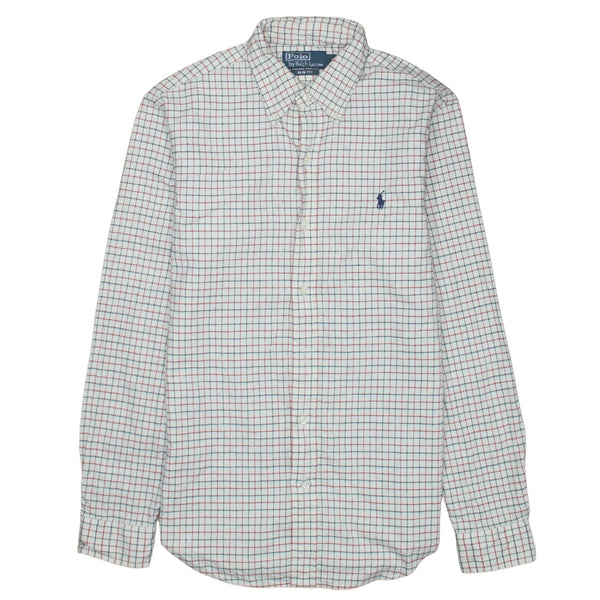 Polo Ralph Lauren Cream Check Shirt Men's Small Embroidered Pony Logo Button Down