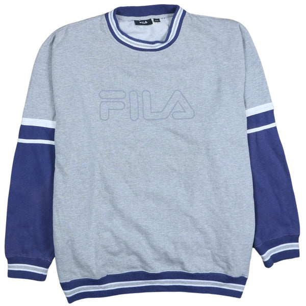 Fila 90's Spellout Crew Neck Sweatshirt XXLarge (2XL) Grey