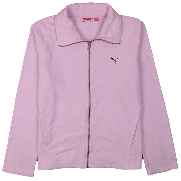 Puma 90's Full Zip Up Fleece Jumper Medium Pink