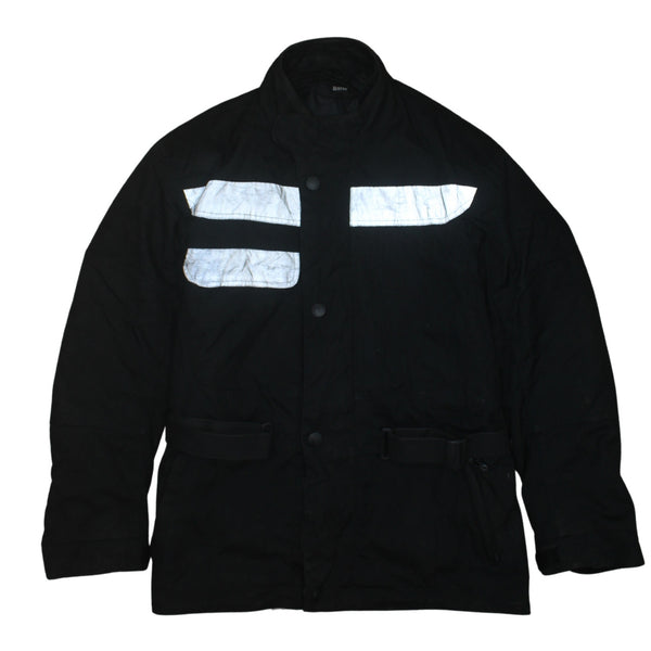 Retro 90's Heavyweight Button Up Windbreaker Medium  Black
