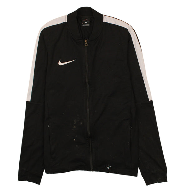 Nike 90's Track Jacket Swoosh Full Zip Up Sweatshirt Medium Black