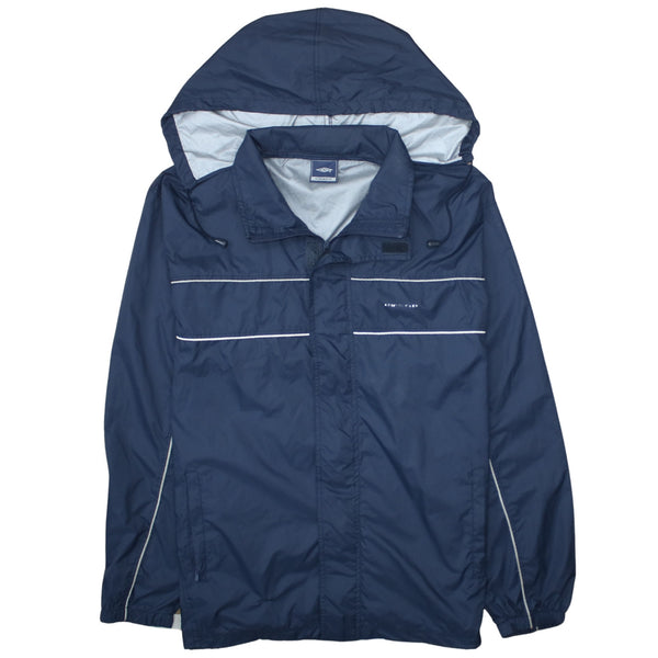 Umbro 90's Hooded Full Zip Up Windbreaker Large Navy Blue