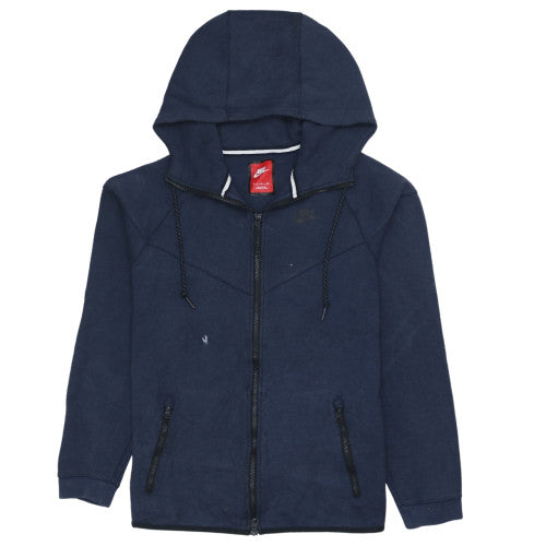 Vintage Nike 90s Navy Blue Small Pullover Hoodie with Swoosh Logo