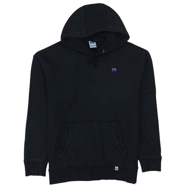 Russell 90's Drawstring Pockets Pullover Hoodie Large Black