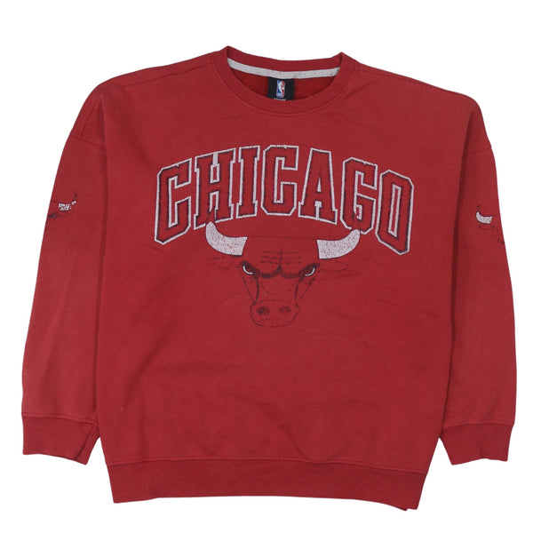 NBA 90's Chicago Bulls Crew Neck Sweatshirt Large Red