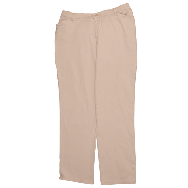 Lee 90's Straight Leg Baggy Trousers / Pants Medium Beige Cream