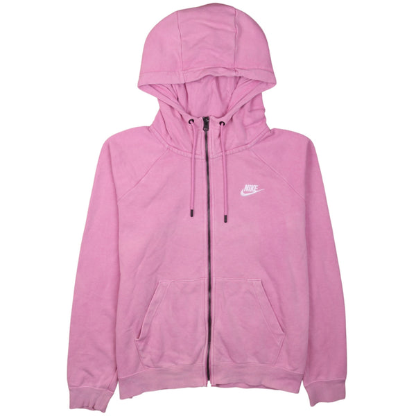 Nike 90's Swoosh Full Zip Up Hoodie Medium Pink