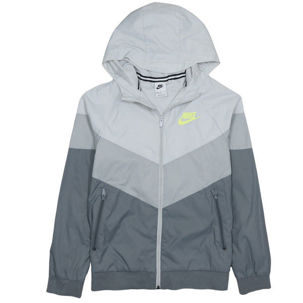 Nike 90's Swoosh Full Zip Up Windbreaker XLarge Grey