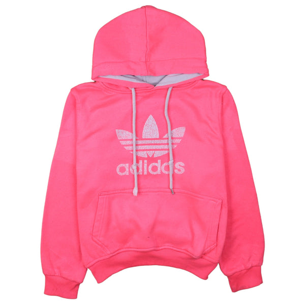 Adidas 90's Sportswear Spellout Hoodie Medium (missing sizing label) Pink