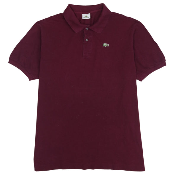 Lacoste 90's Short Sleeves Quarter Button Polo Shirt XXLarge  Red