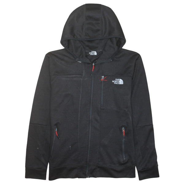 The North Face Black Full Zip Hoodie Men's Small Embroidered Chest Logo Zip Pockets Jacket