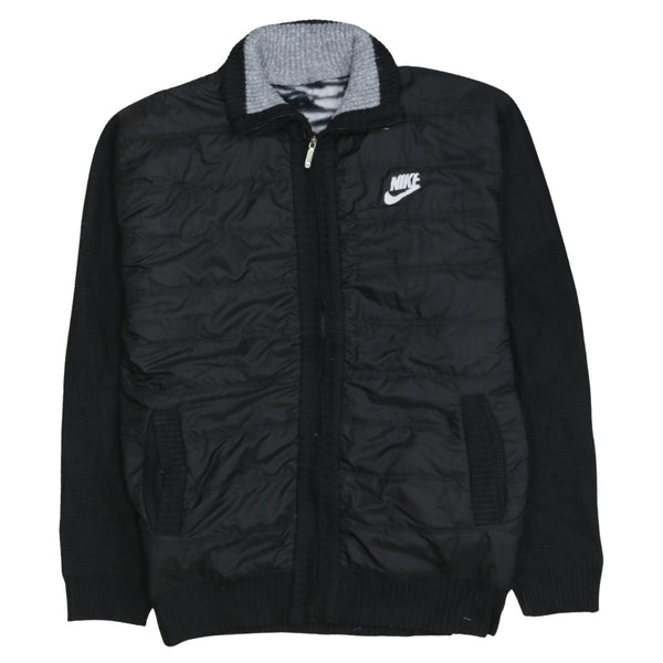 Nike 90's Swoosh Full Zip Up Windbreaker Medium  Black