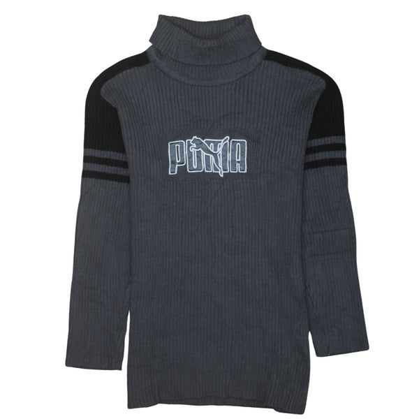 Puma 90's Spellout Turtle Neck Jumper / Sweater XSmall  Black