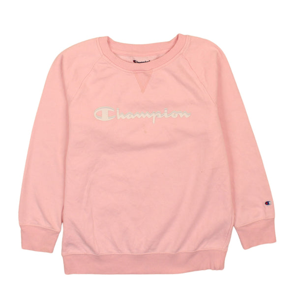 Champion 90's Spellout Crew Neck Sweatshirt XLarge Pink