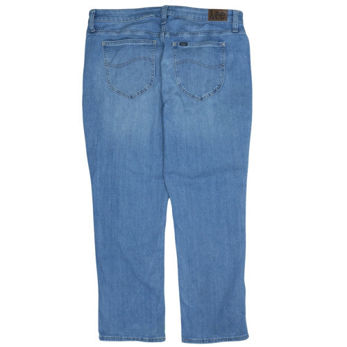 Lee Light Blue Jeans Men’s 40 Regular Fit Straight Leg Mid Rise Denim Trousers