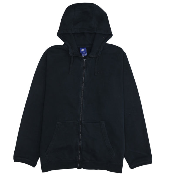 Nike 90's Swoosh Full Zip Up Hoodie XLarge Black
