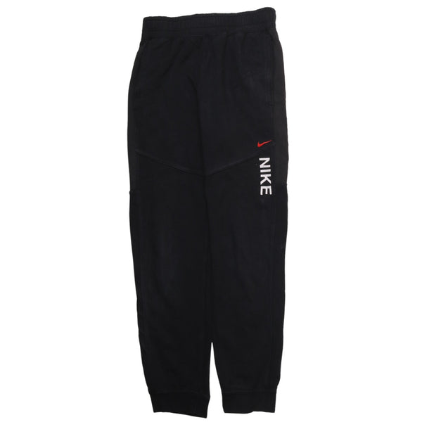 Nike 90's Swoosh Elasticated Waistband Drawstrings Joggers / Sweatpants Large Black