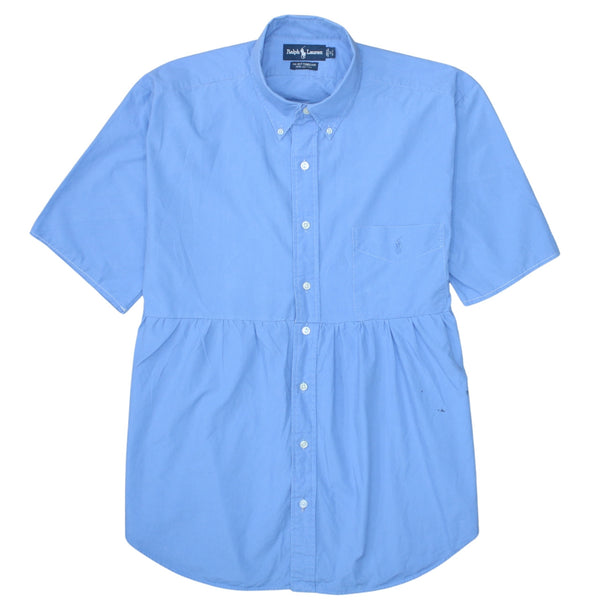 Polo Ralph Lauren 90's Short Sleeves Button Up T Shirt Large  Blue