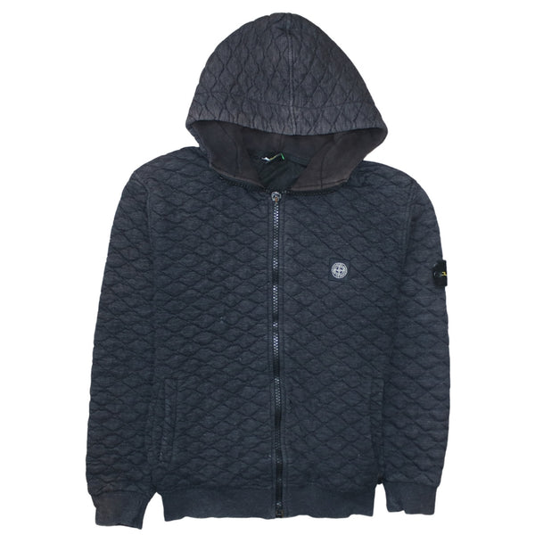 Stone Island 90's Lightweight Full Zip Up Hoodie Medium Black