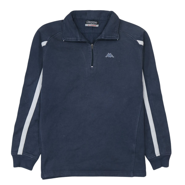 Kappa 90's Lightweight Quarter Zip Sweatshirt XLarge Navy Blue