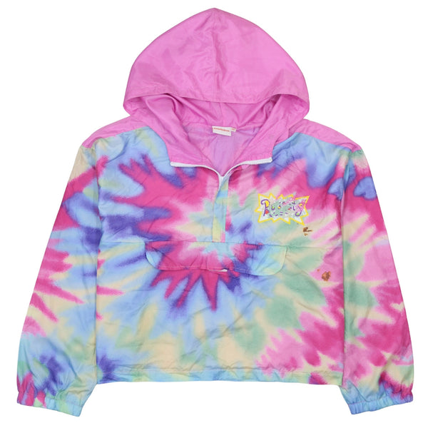 Vintage 90's Pink Hooded Windbreaker 3XL Half Zip Retro