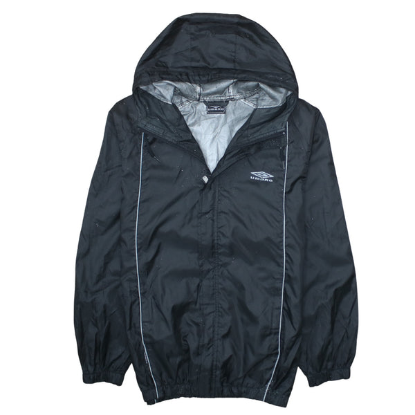 Umbro 90's Hooded Full Zip Up Windbreaker Small Black