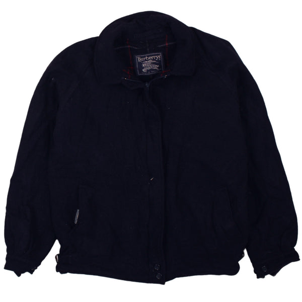 Burberry 90's Plain Full Zip Up Windbreaker Large (missing sizing label) Navy Blue