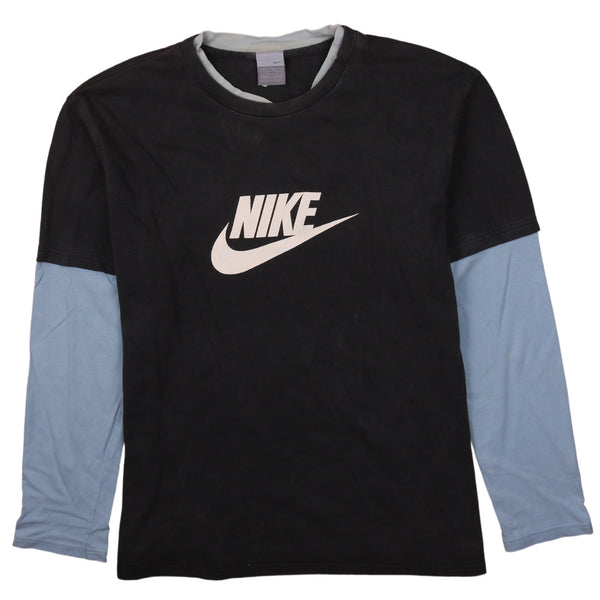 Nike 90's Black Center Middle Swoosh Vintage Sweatshirt XLarge