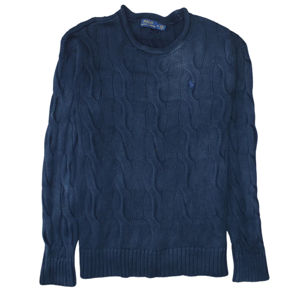 Polo Ralph Lauren 90's Lightweight Crew Neck Sweatshirt Medium Navy Blue