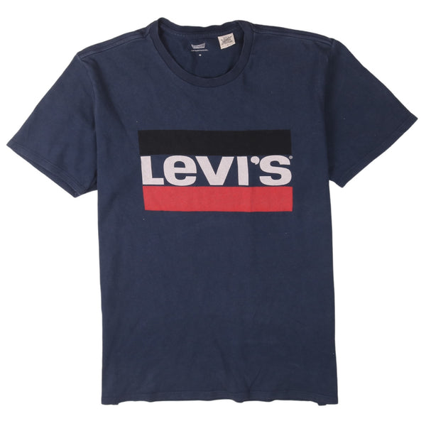 Levi's 90's Spellout Short Sleeves T Shirt Medium Navy Blue