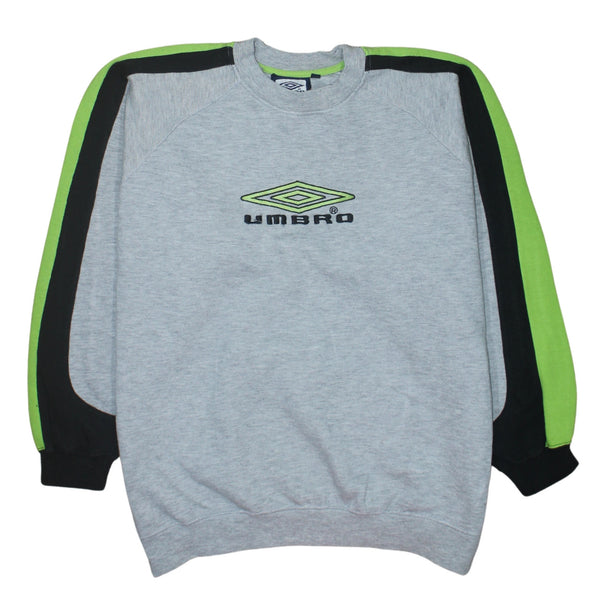 Umbro 90's Spellout Crew Neck Sweatshirt Large Grey