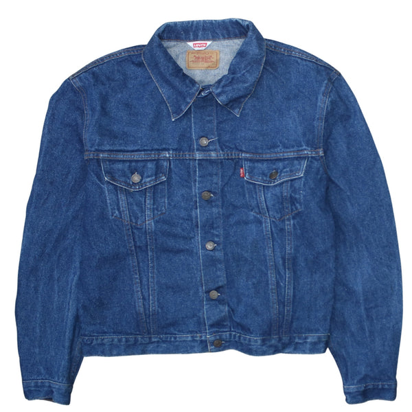 Levi Strauss &Co Blue Denim Jacket Men's Medium Button Front Chest Pockets Trucker