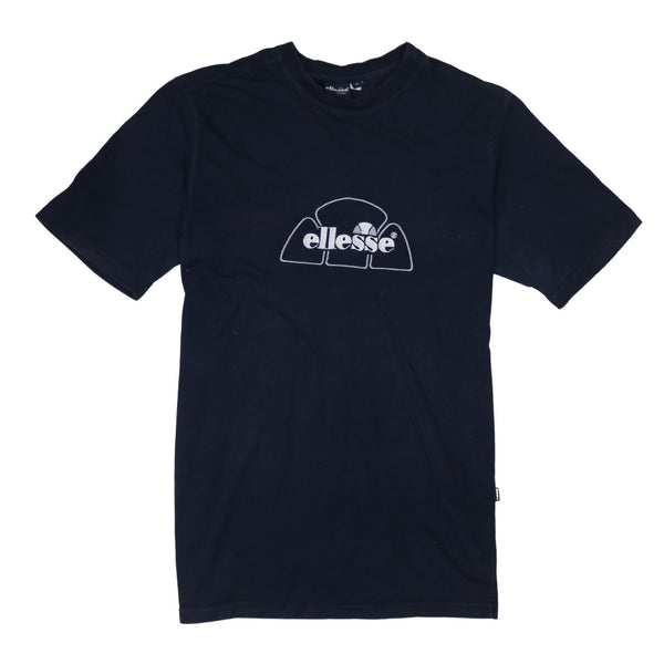 Ellesse 90's Spellout Short Sleeves T Shirt XLarge Navy Blue