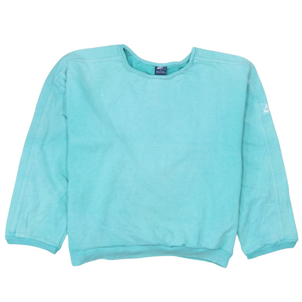 Nike 90's Swoosh Crew Neck Sweatshirt Large Blue