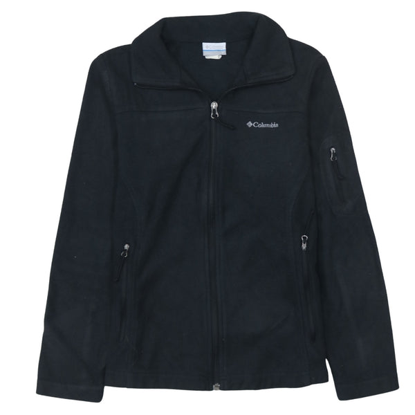 Columbia 90's Hiking Warm Full Zip Up Fleece Jumper Small Black