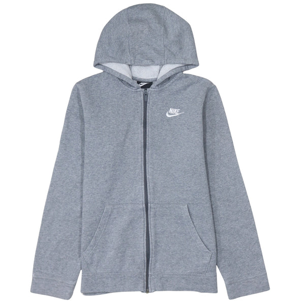 Nike 90's Swoosh Full Zip Up Hoodie XLarge Grey