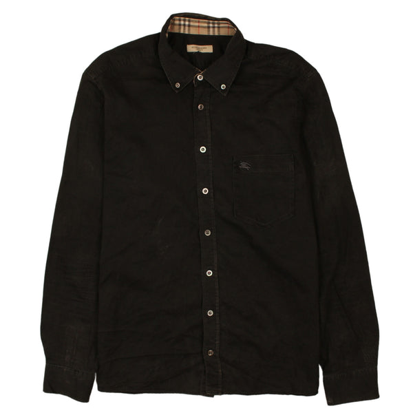 Burberry 90's Long Sleeves Button Up Shirt Small (missing sizing label) Black