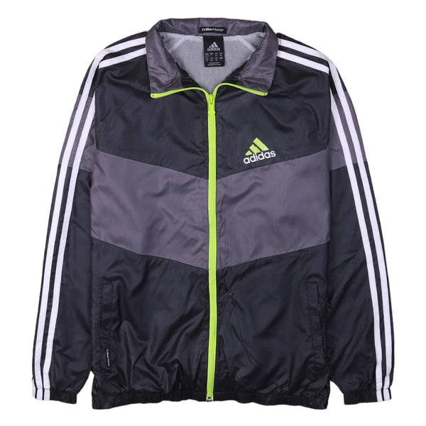 Adidas 90's Track Jacket Full Zip Up Windbreaker Large Grey