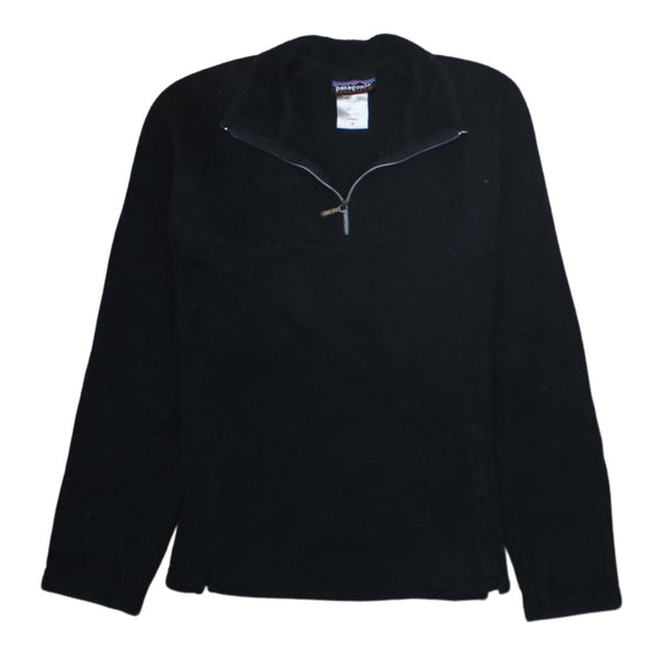 Patagonia 90's Lightweight Quarter Zip Sweatshirt Medium Black