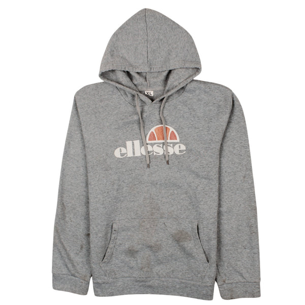 Ellesse 90's Spellout Pullover Hoodie XLarge Grey