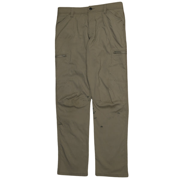 Wrangler 90's Straight Leg Baggy Trousers / Pants 34 Khaki Green