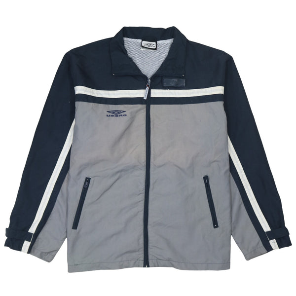Umbro 90s Retro Lightweight Zip Windbreaker Men's XLarge Grey