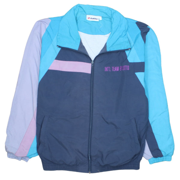 Vintage 90's LOTTO Men's Navy Blue Lightweight Zip Windbreaker XL