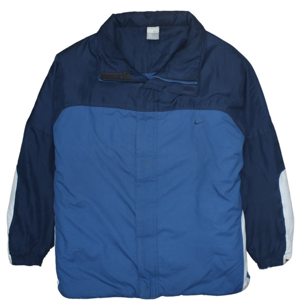 Nike 90's Swoosh Full Zip Up Windbreaker Medium Blue