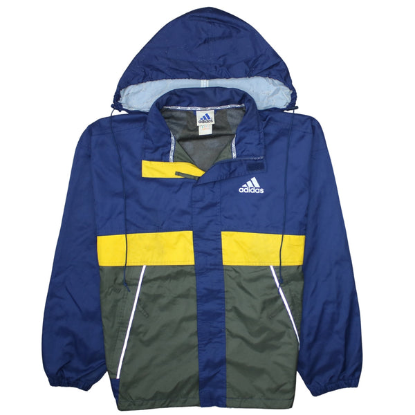 Adidas 90's Hooded Full Zip Up Windbreaker Medium Green