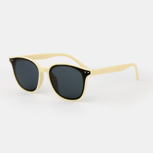 Beige Black Frame Sunglasses